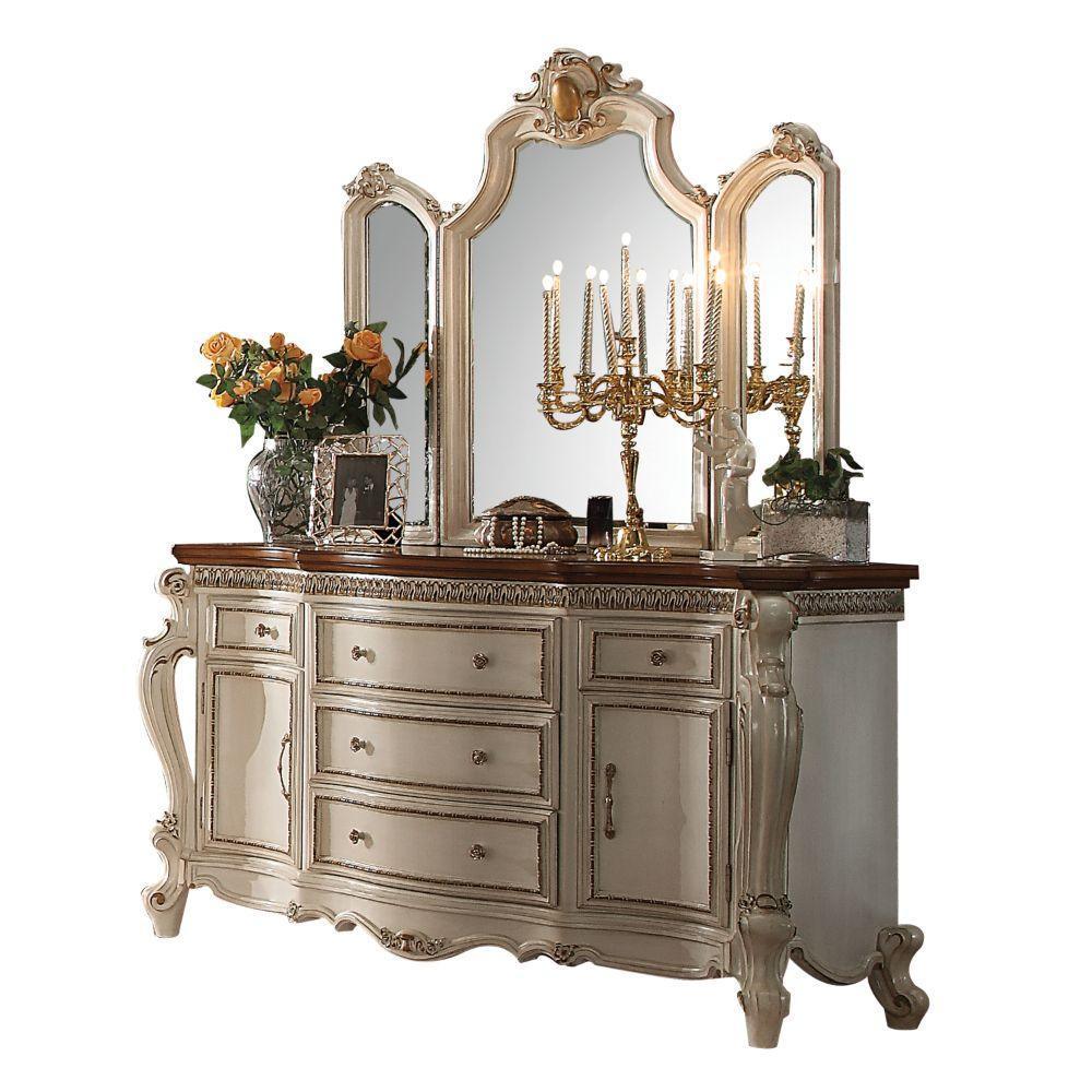 ACME Picardy Dresser, Antique Pearl & Cherry Oak FredCo