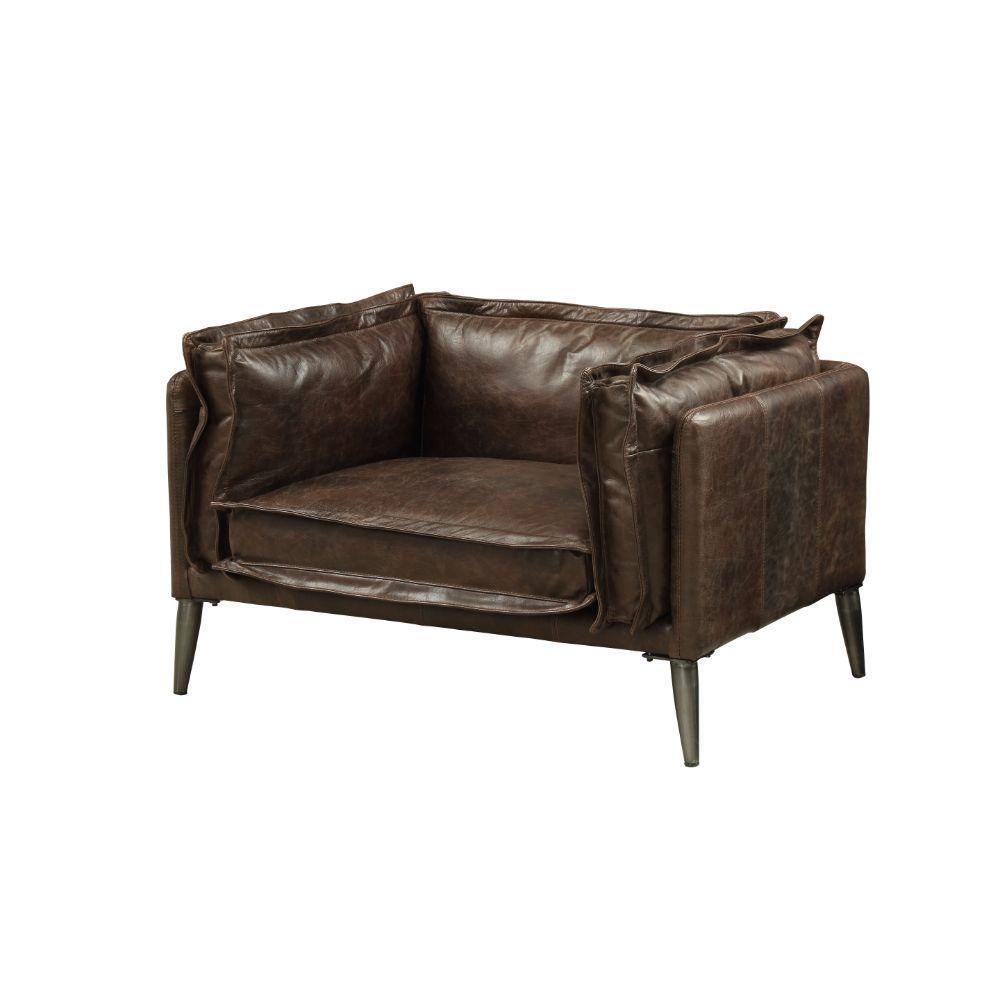 ACME Porchester Chair, Distress Chocolate Top Grain Leather FredCo