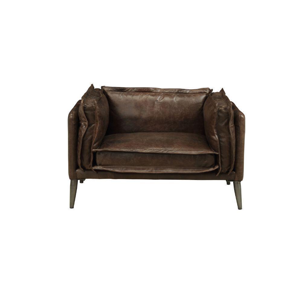 ACME Porchester Chair, Distress Chocolate Top Grain Leather FredCo