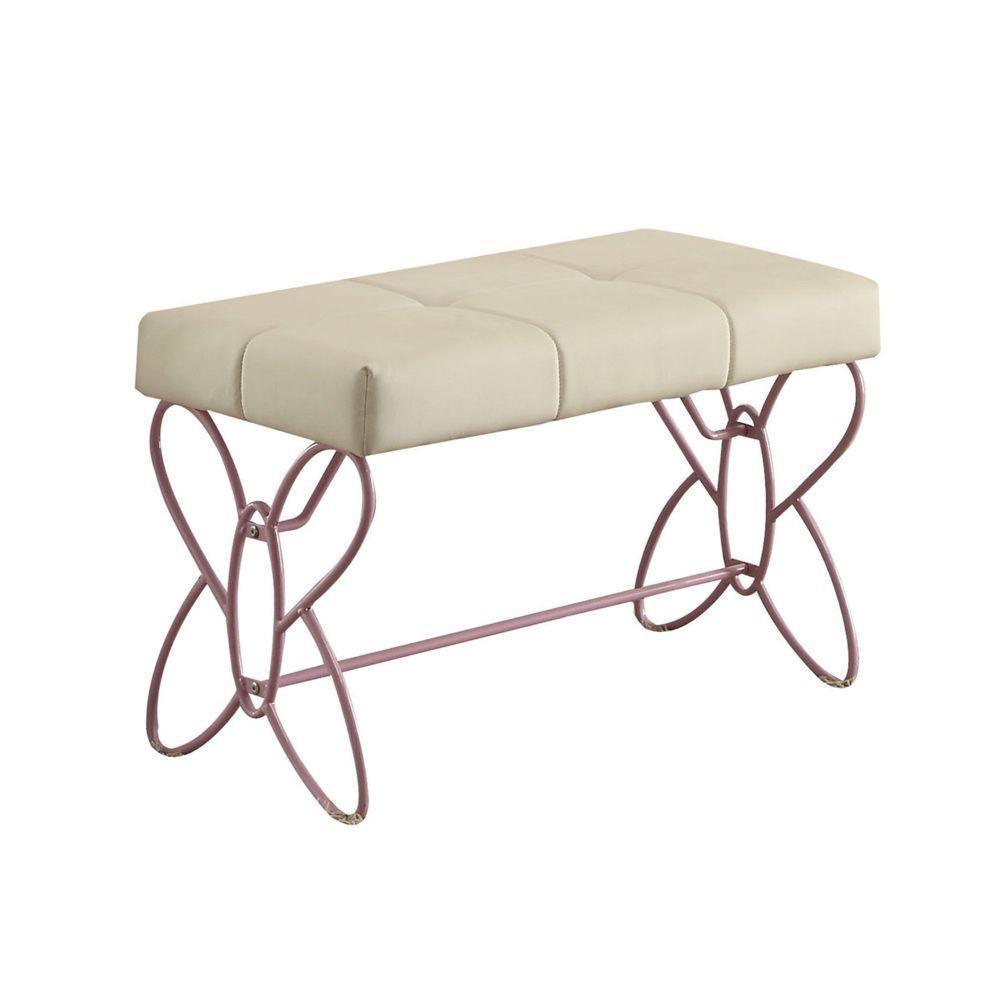 ACME Priya II Bench, White & Light Purple FredCo