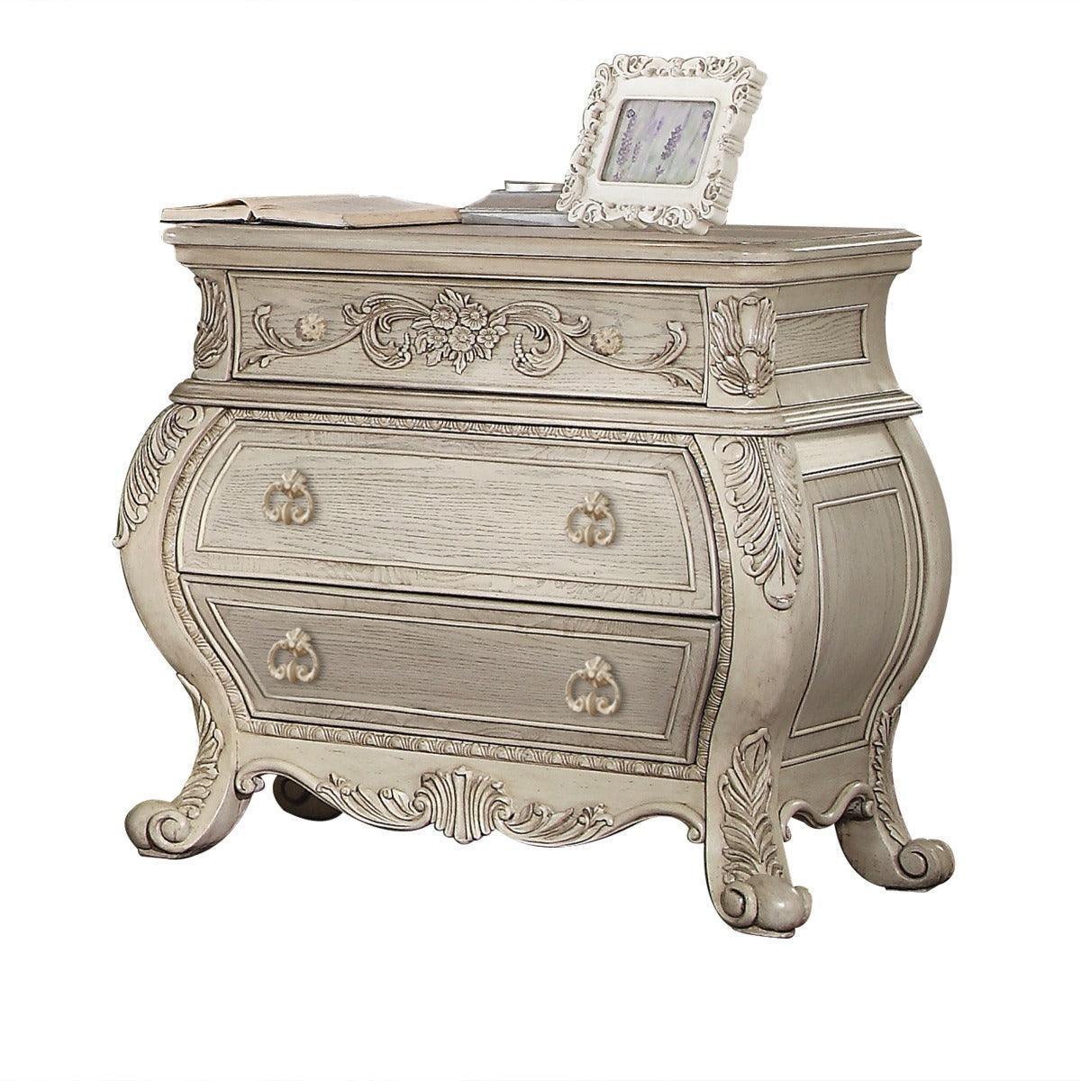 ACME Ragenardus Nightstand, Antique White FredCo