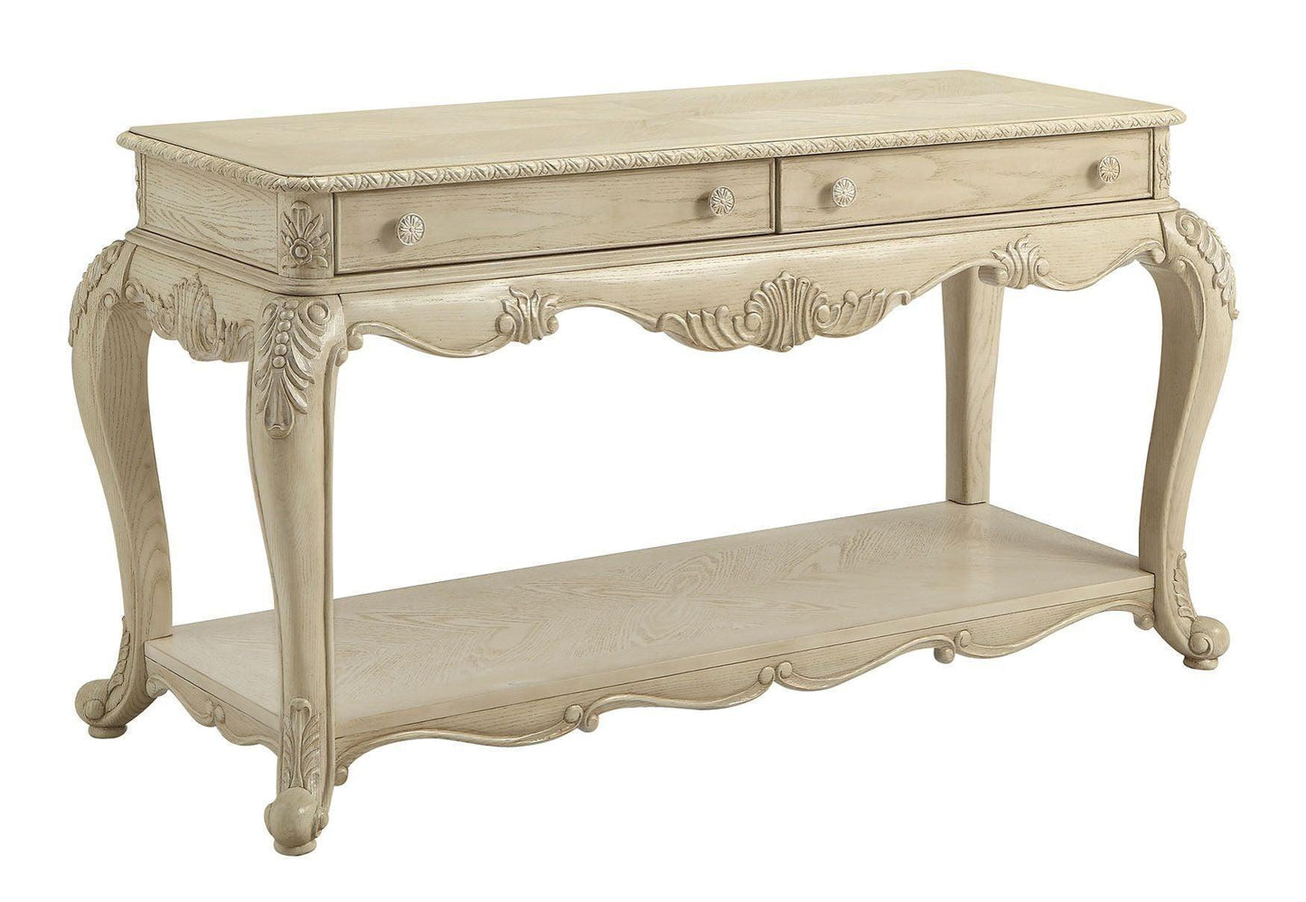 ACME Ragenardus Sofa Table, Antique White FredCo