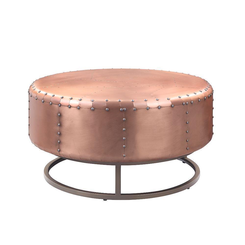 ACME Raith Coffee Table, Rose Gold Aluminum FredCo