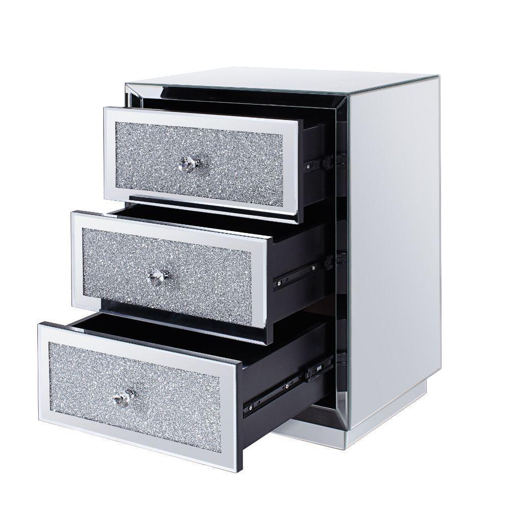 ACME Rekha Accent Table, Mirrored FredCo
