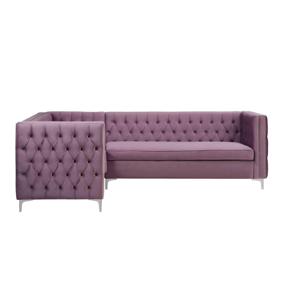ACME Rhett Sectional Sofa, Purple Velvet FredCo