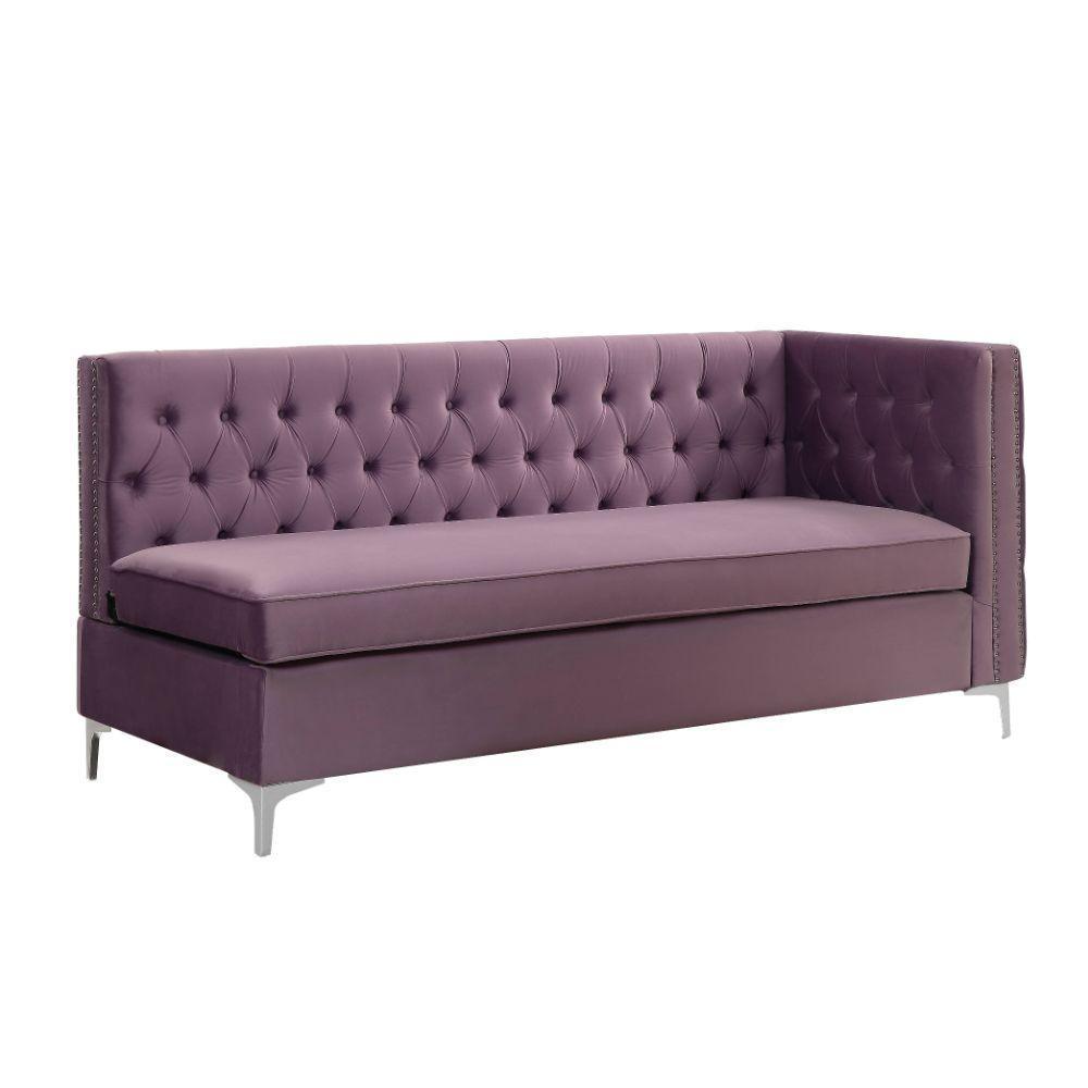 ACME Rhett Sectional Sofa, Purple Velvet FredCo
