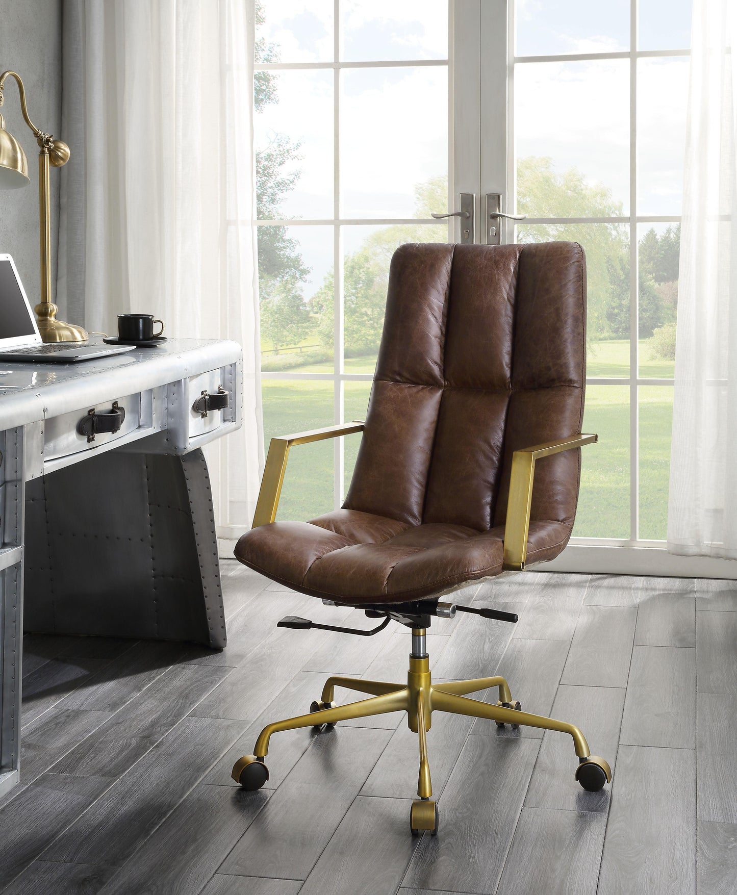 ACME Rolento Executive Office Chair, Espresso Top Grain Leather FredCo