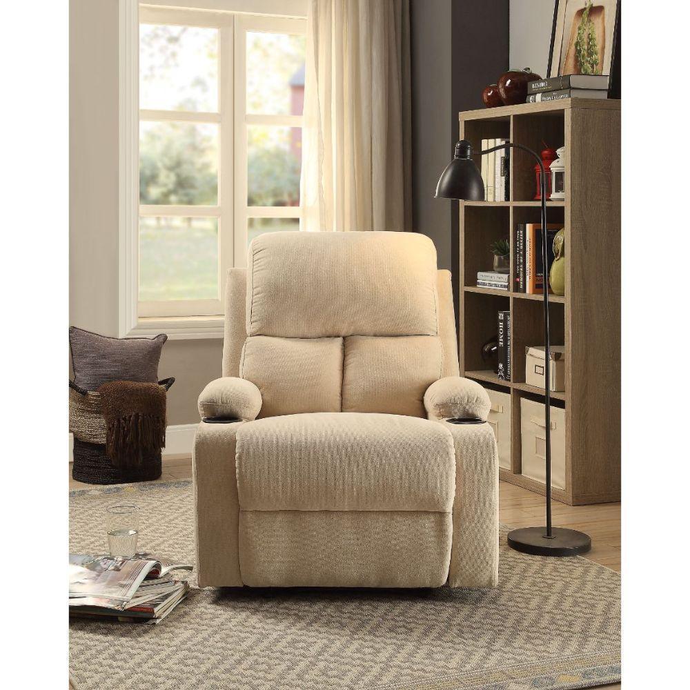 ACME Rosia Recliner, Beige Velvet FredCo