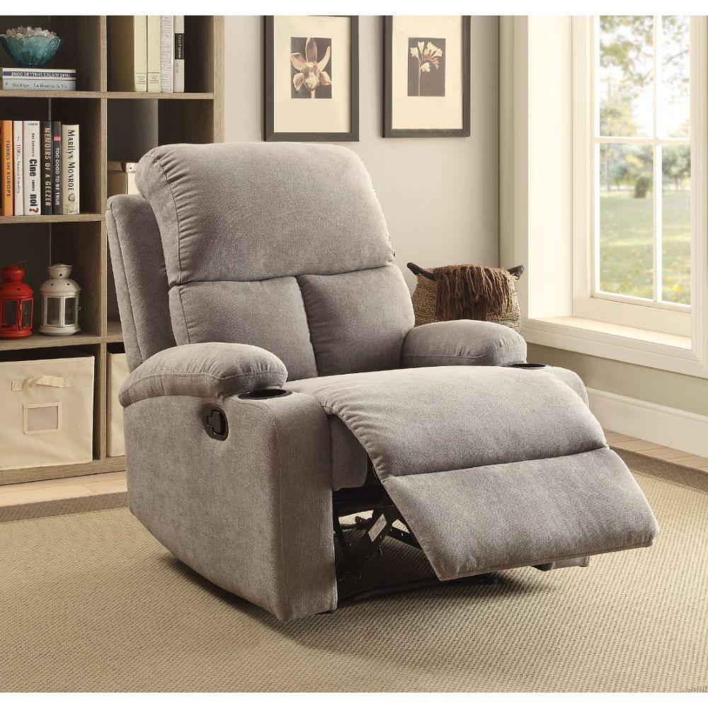 ACME Rosia Recliner, Gray Velvet FredCo