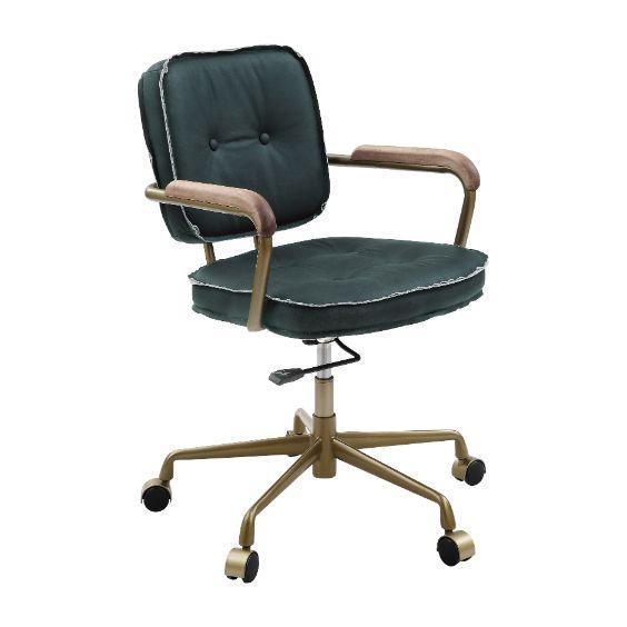 ACME Siecross Office Chair, Emerald Green Leather FredCo