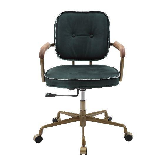 ACME Siecross Office Chair, Emerald Green Leather FredCo