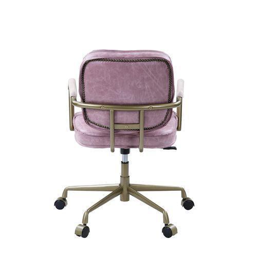 ACME Siecross Office Chair, Pink Top Grain Leather FredCo