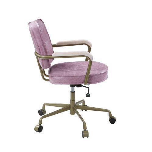 ACME Siecross Office Chair, Pink Top Grain Leather FredCo