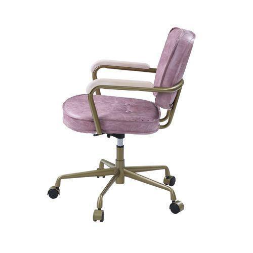 ACME Siecross Office Chair, Pink Top Grain Leather FredCo