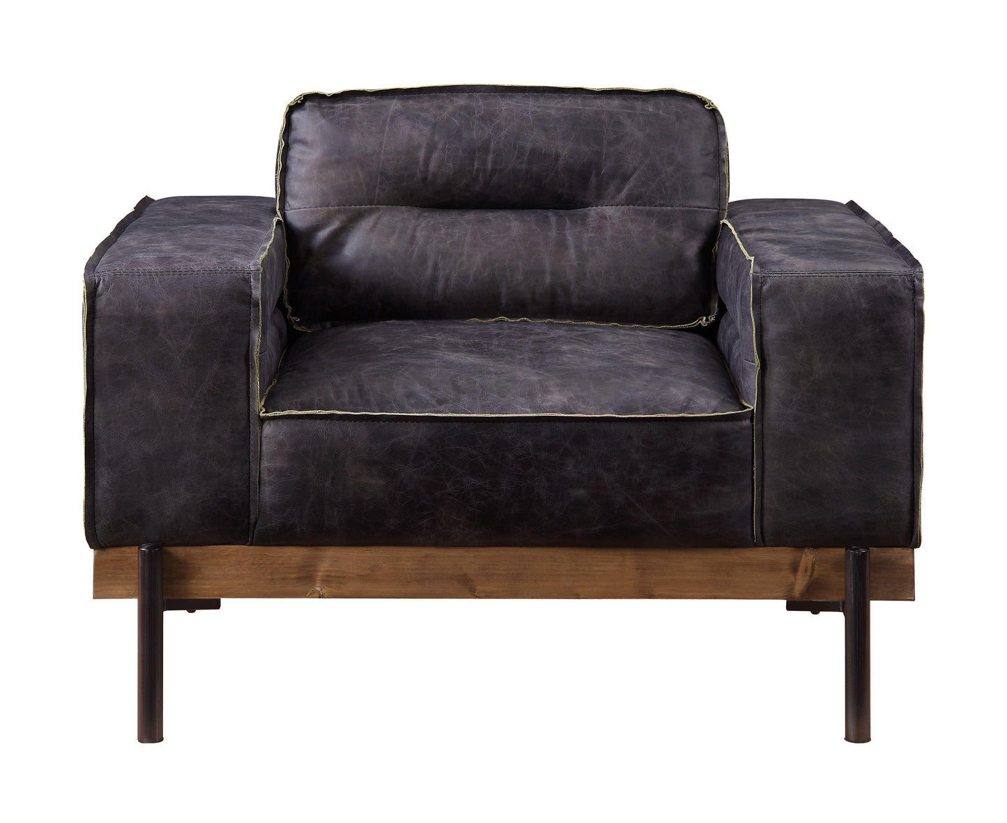 ACME Silchester Chair, Antique Ebony Top Grain Leather FredCo