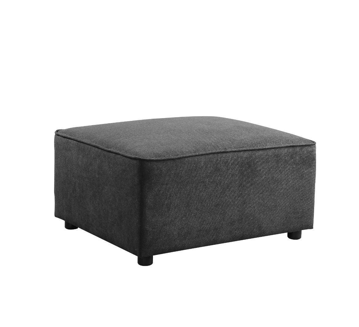 ACME Silvester Ottoman, Gray Fabric FredCo
