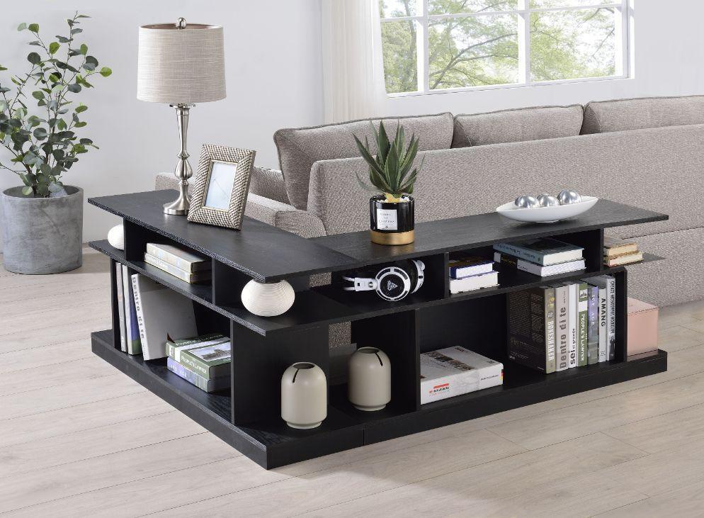 ACME Sollix Sofa Table, Black Finish FredCo