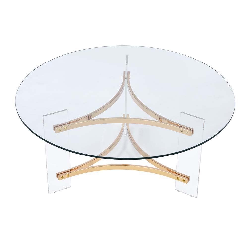 ACME Sosi Coffee Table , Gold Finish FredCo