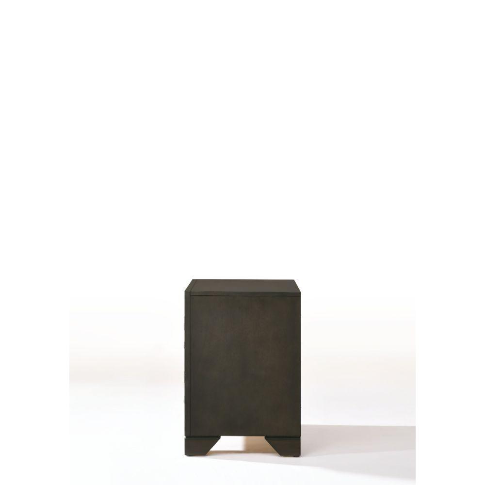 ACME Soteris Nightstand , Antique Gray FredCo