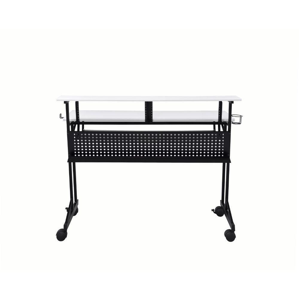 ACME Suitor Music Recording Studio Desk, White & Black FredCo