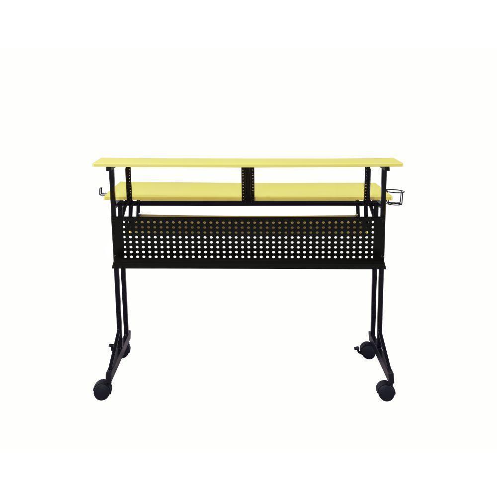 ACME Suitor Music Recording Studio Desk, Yellow & Black FredCo