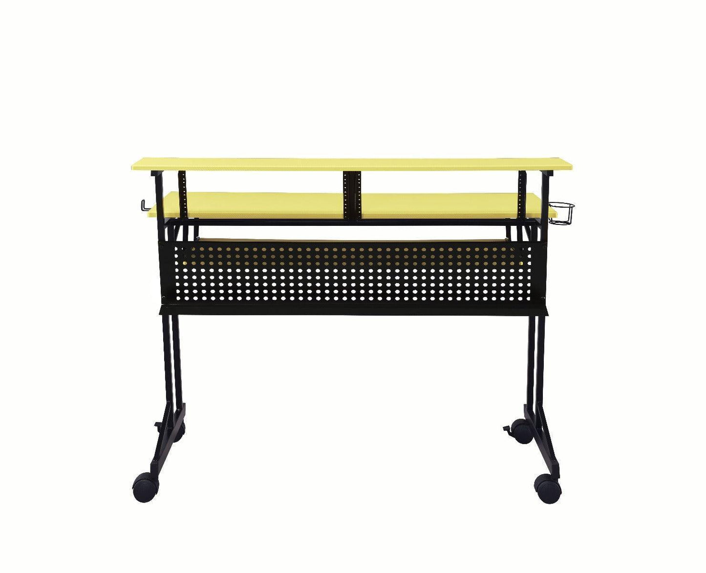 ACME Suitor Music Recording Studio Desk, Yellow & Black FredCo