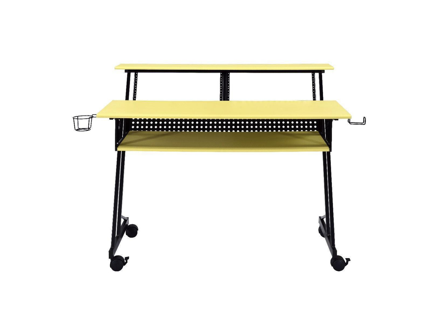 ACME Suitor Music Recording Studio Desk, Yellow & Black FredCo