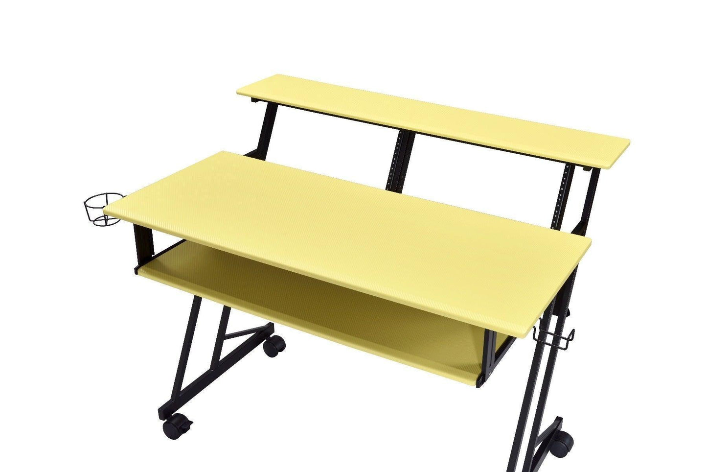 ACME Suitor Music Recording Studio Desk, Yellow & Black FredCo