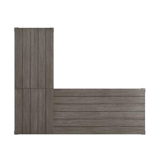 ACME Talmar Writing Desk w/Left Top, Weathered Gray Finish FredCo