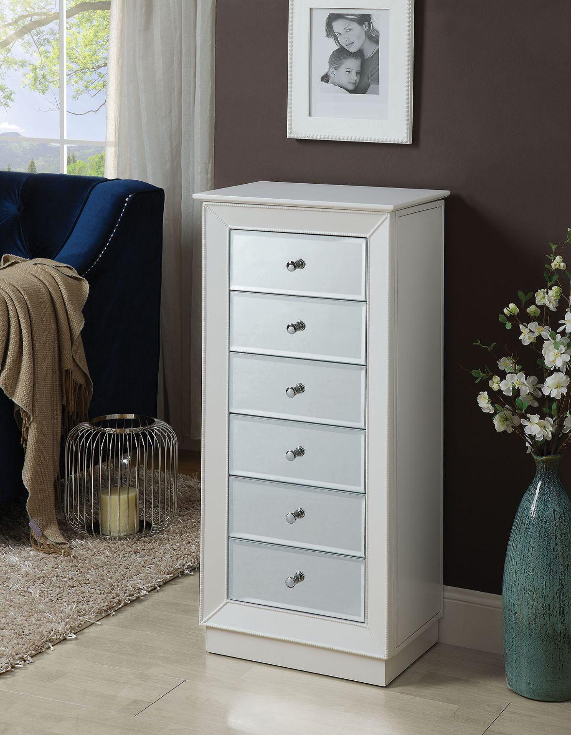 ACME Talor Jewelry Armoire, White FredCo