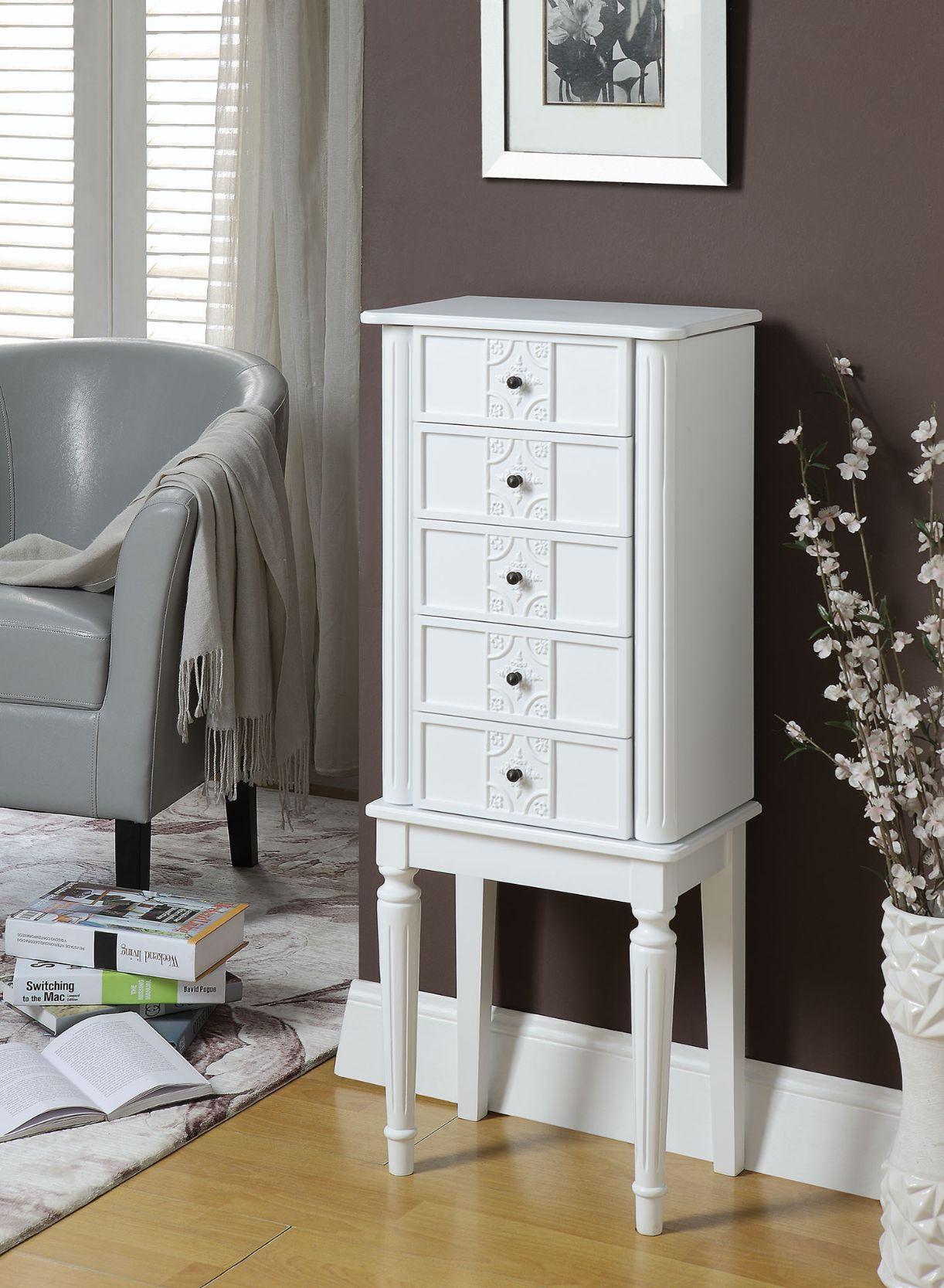 ACME Tammy Jewelry Armoire, White FredCo