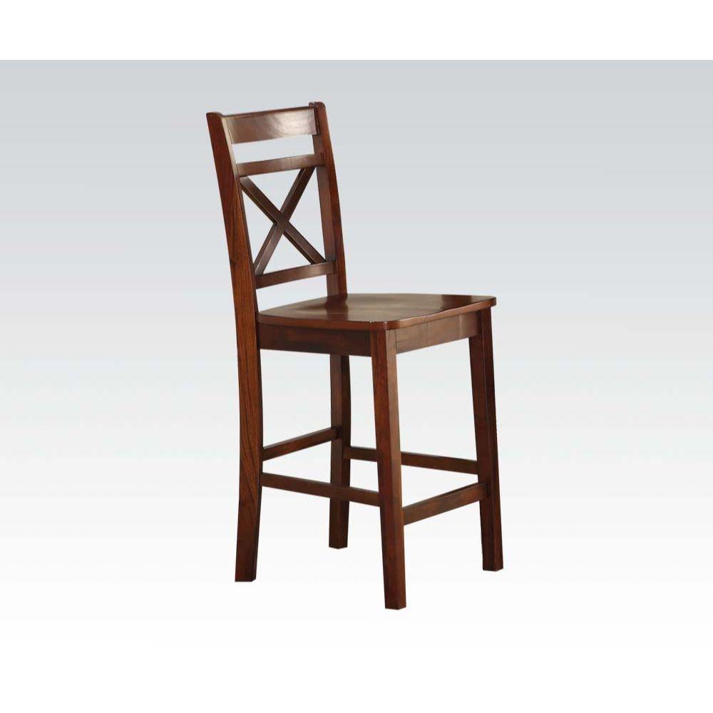 ACME Tartys Counter Height Chair (Set-2), Cherry FredCo