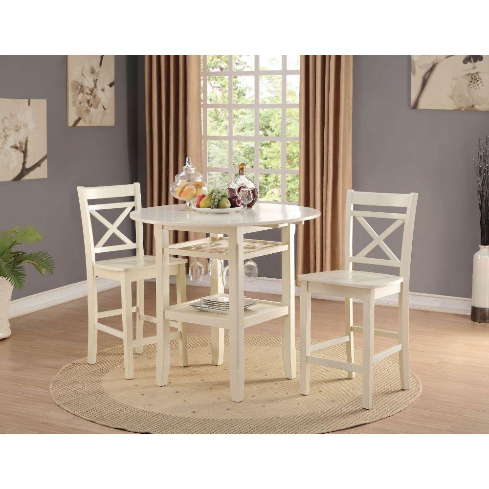 ACME Tartys Counter Height Table, Cream FredCo