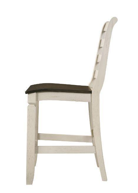 ACME Tasnim Counter Height Chair, Oak & Antique White Finish FredCo