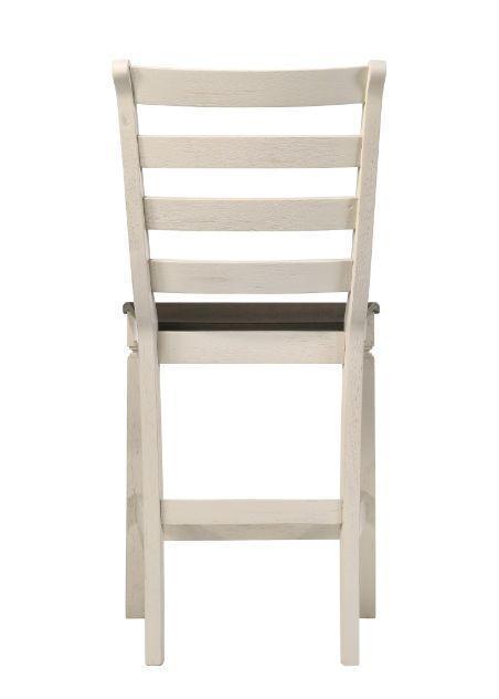 ACME Tasnim Counter Height Chair, Oak & Antique White Finish FredCo