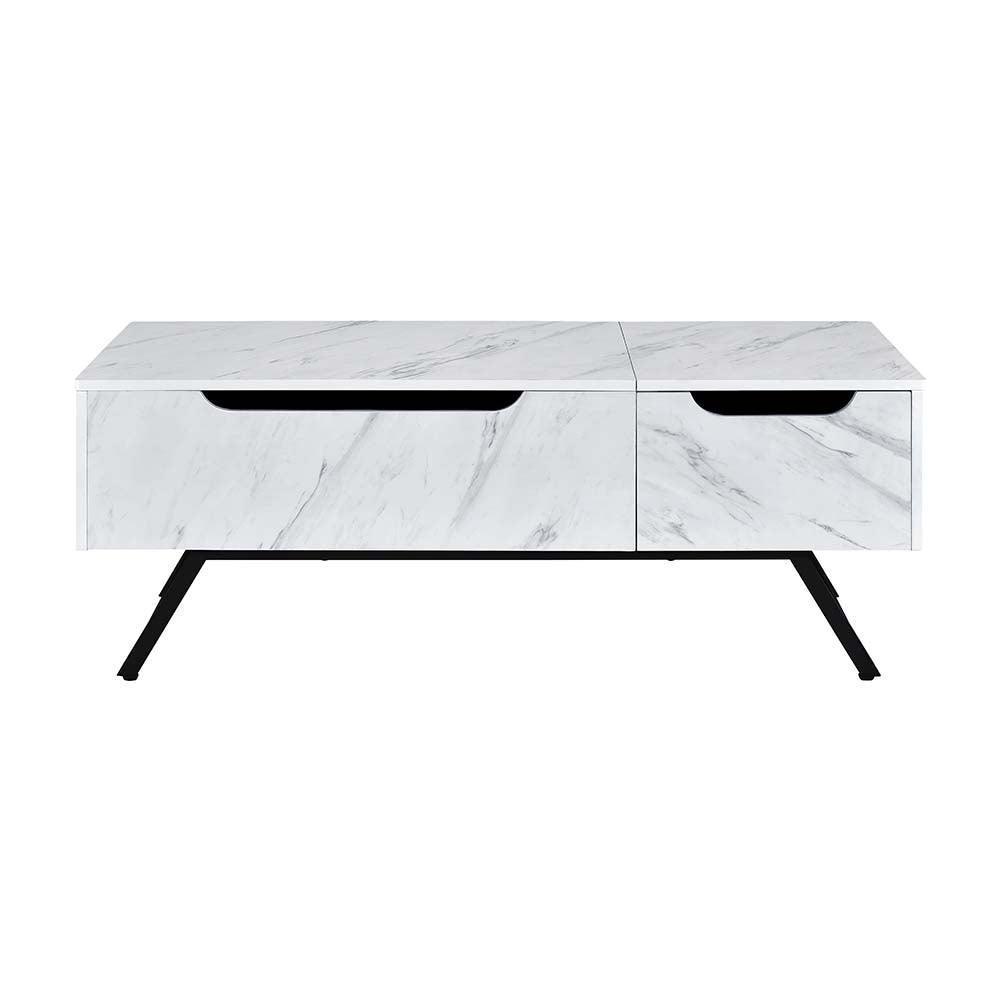 ACME Throm Coffee Table w/Lift Top, White Finish FredCo