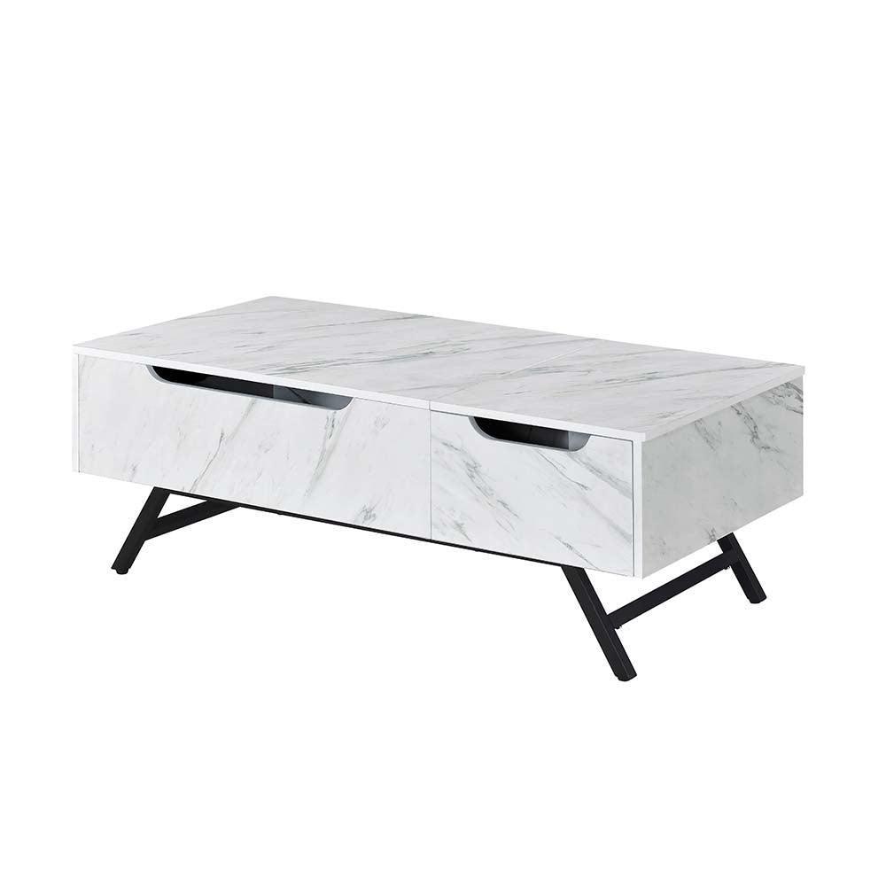 ACME Throm Coffee Table w/Lift Top, White Finish FredCo