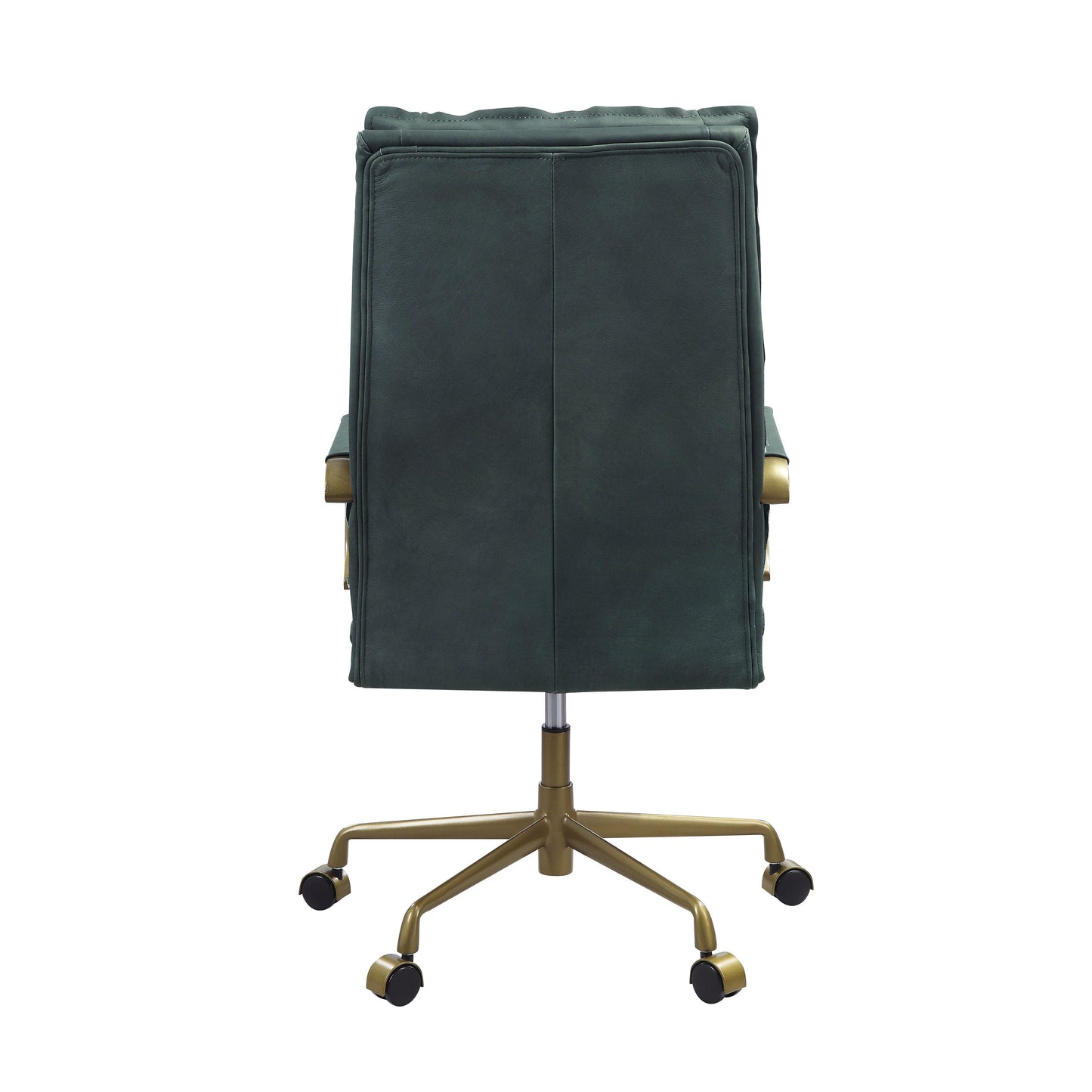 ACME Tinzud Office Chair, Dark Green Top Grain Leather FredCo