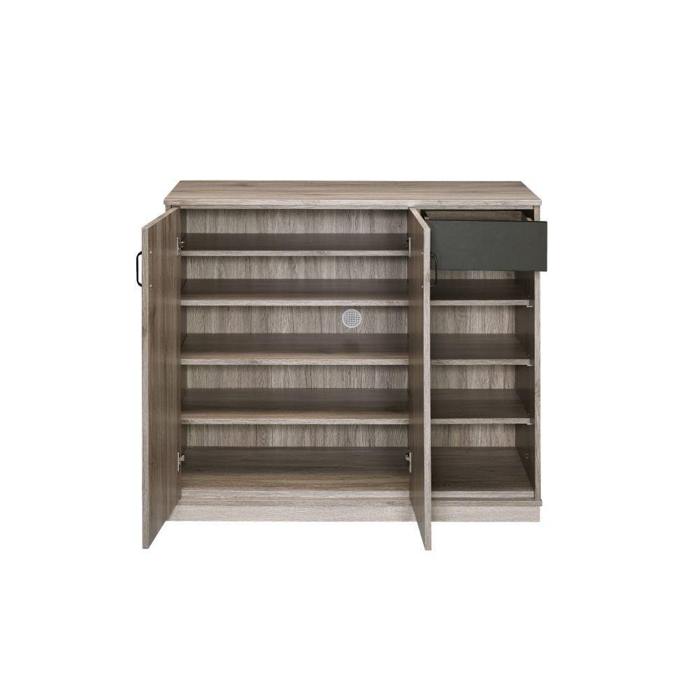 ACME Toski Cabinet, Rustic Gray Oak FredCo