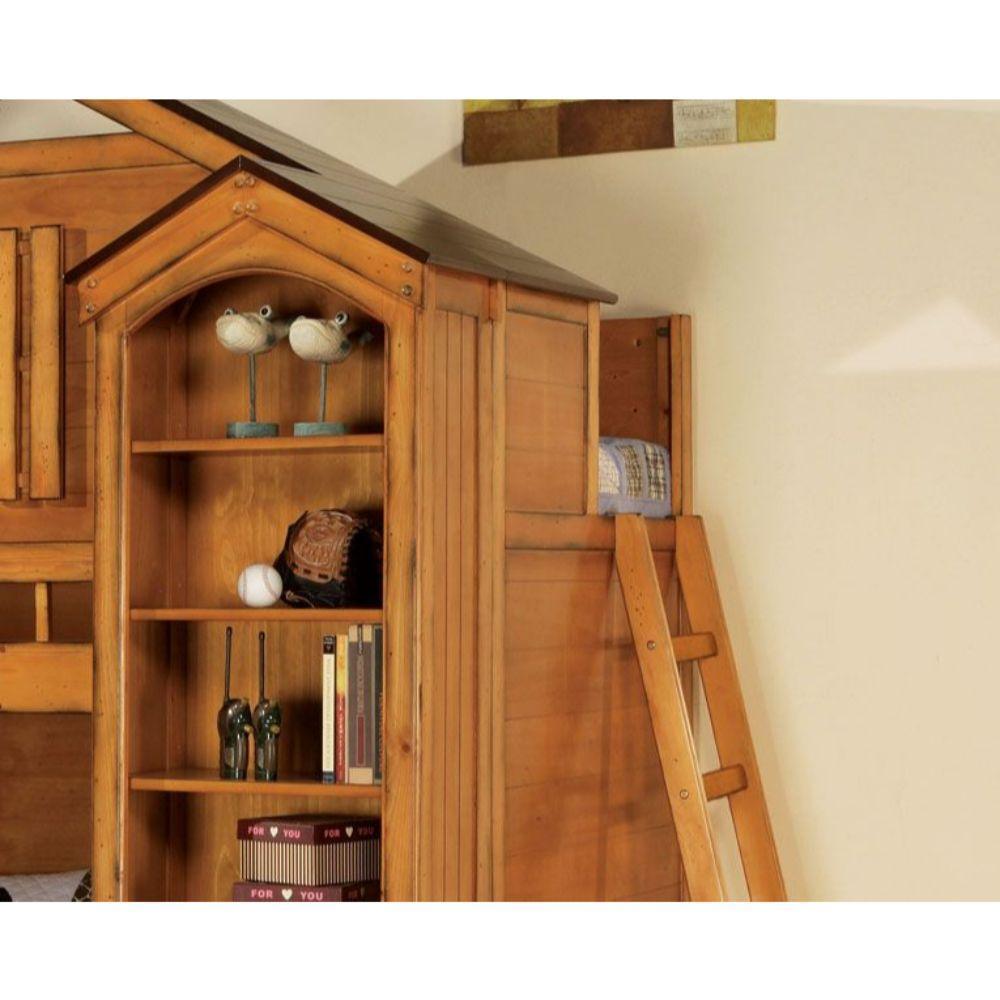 ACME Tree House Loft Bed, Rustic Oak 10160 FredCo