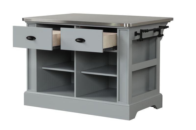 ACME Urrur Kitchen Island, Gray Finish FredCo