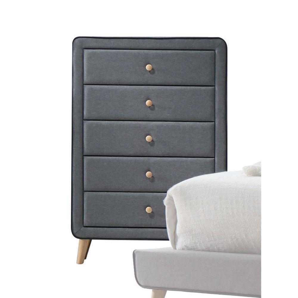 ACME Valda Chest, Light Gray Fabric FredCo