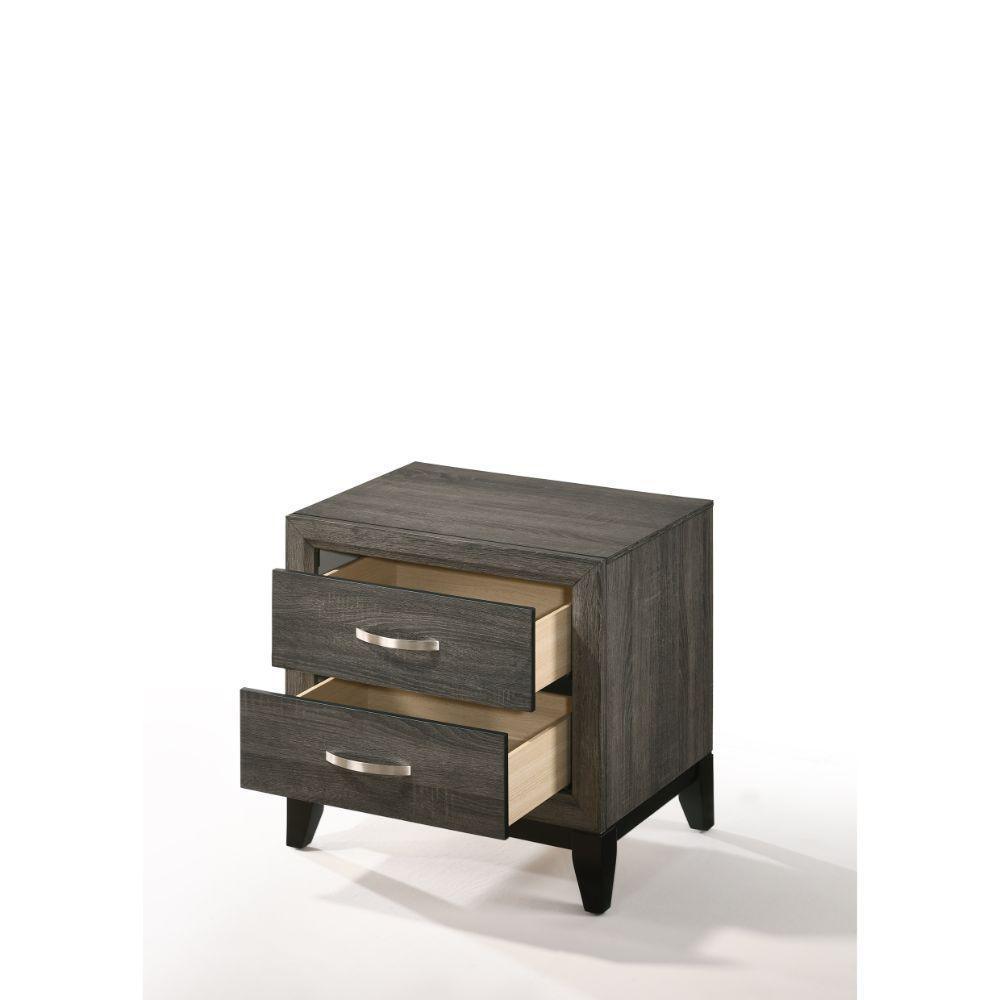 ACME Valdemar Nightstand , Weathered Gray FredCo