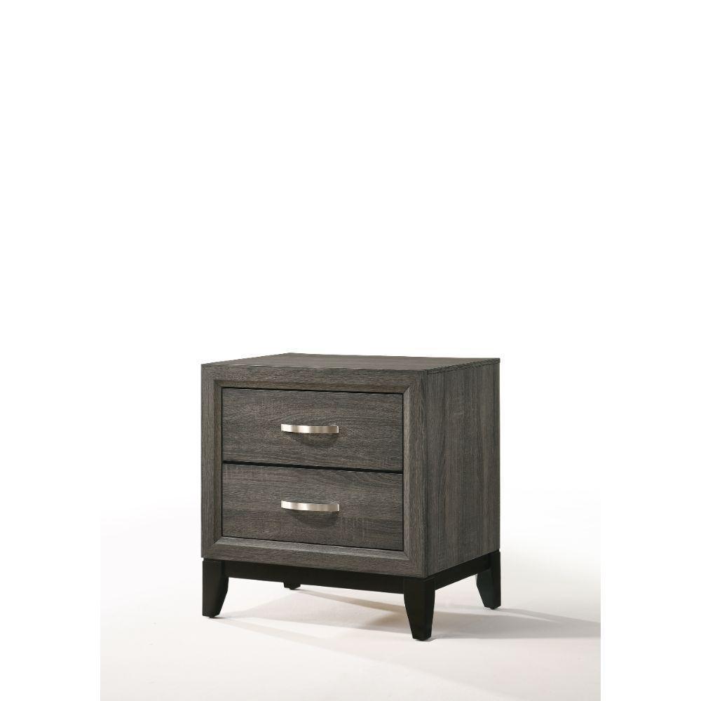 ACME Valdemar Nightstand , Weathered Gray FredCo