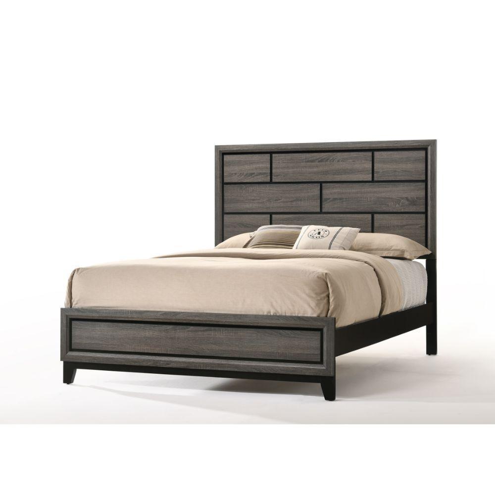 ACME Valdemar Queen Bed, Weathered Gray 27050Q FredCo
