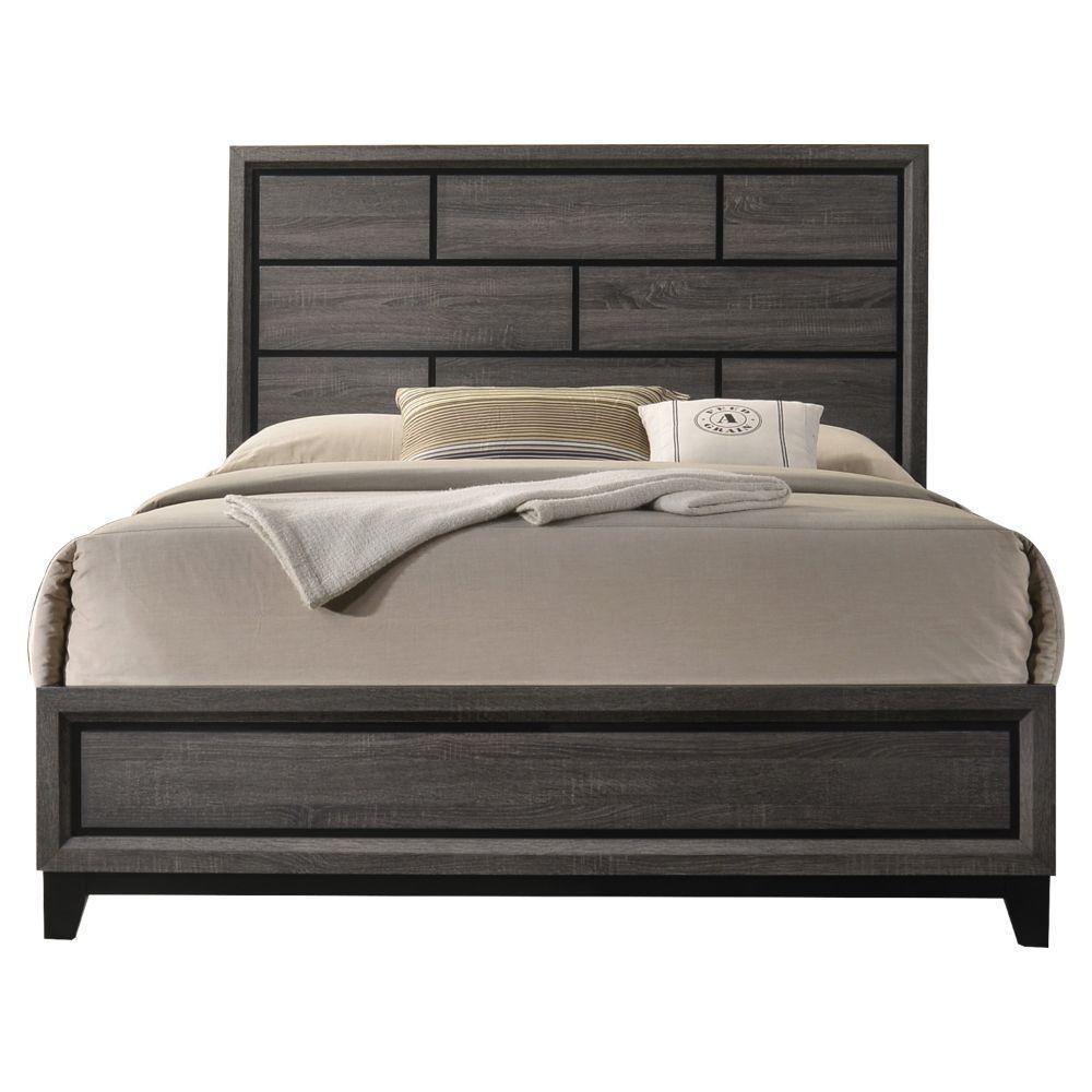 ACME Valdemar Queen Bed, Weathered Gray 27050Q FredCo