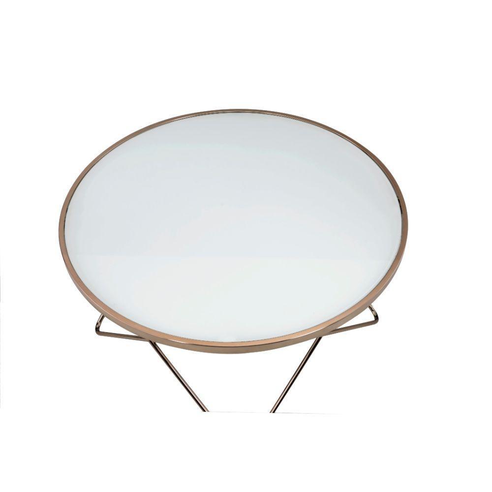 ACME Valora Coffee Table, Champagne & Frosted Glass FredCo