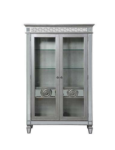 ACME Varian Curio, Mirrored & Antique Platinum FredCo