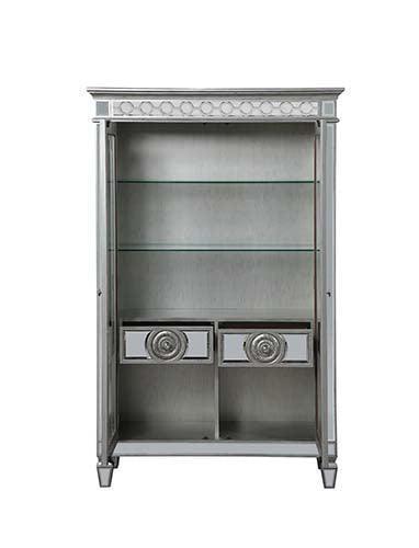 ACME Varian Curio, Mirrored & Antique Platinum FredCo