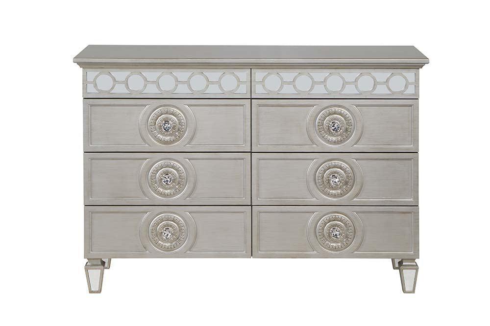 ACME Varian Dresser, Silver & Mirrored Finish FredCo